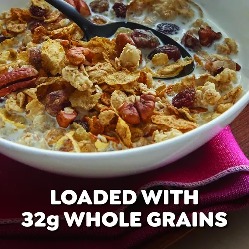 Vista 6 de Great Grains Cereal de desayuno con pasas, dátiles y nueces pecanas, cereal de pasas con dátiles dulces y racimos de granola, verificado por