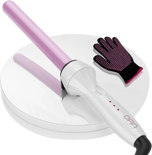 Vista 10 de DAN Technology - Varita rizador de 1 pulgada, temperatura ajustable, barril de cerámica impregnada de turmalina, voltaje dual, apagado automático