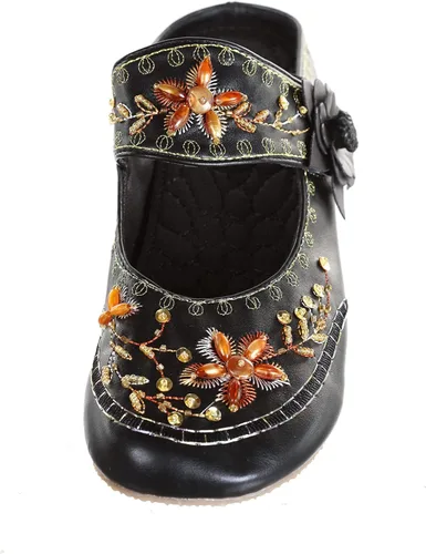 Vista 2 de Zapatos Mary Jane florales con cuentas para mujer