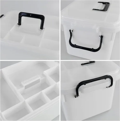 Vista 3 de Caja de medicina grande, caja de primeros auxilios, contenedor de primeros auxilios de 1 paquete