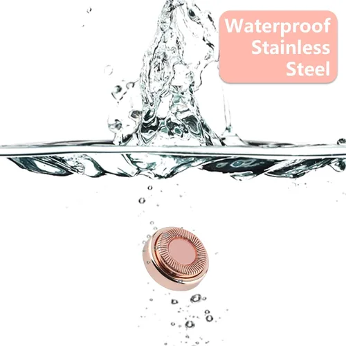 Vista 6 de Cabezales de repuesto impecables compatibles con Finishing Touch Depilación facial impecable Gen 1 Oro rosa (2 piezas) con cepillo de limpieza