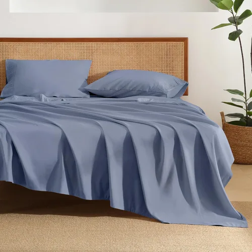 Vista 13 de Juego de sábanas Andency tamaño Queen de 4 piezas, sábanas súper suaves color Avena para cama tamaño Queen, juego de sábanas Queen de microfibra