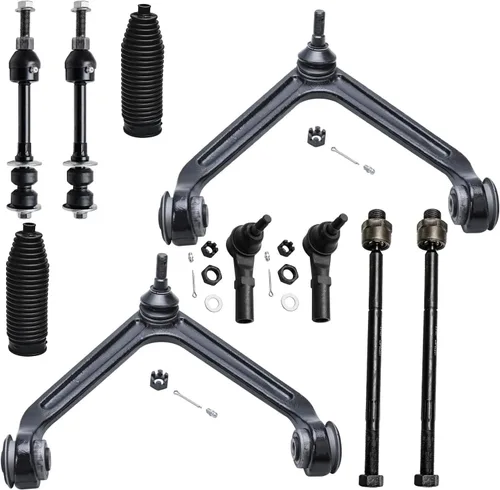 Vista 33 de Detroit Axle - Kit de suspensión delantera de 10 piezas para Chevrolet Trailblazer GMC Envoy 2002-2009 2003 2004 2005 2006 2007 2008 Brazos
