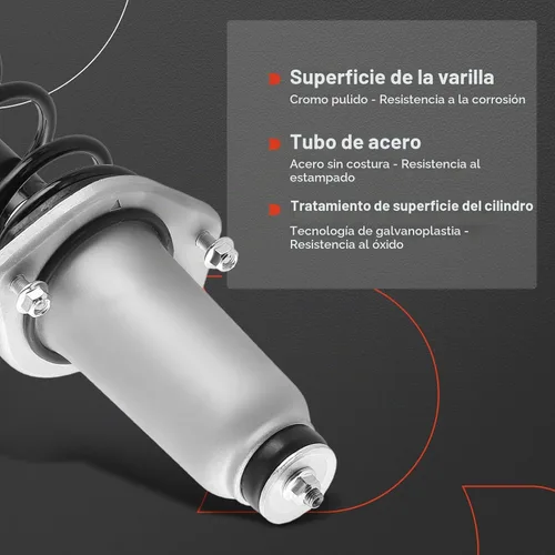 Vista 5 de A-Premium Conjunto completo de puntales traseros con muelles helicoidales
