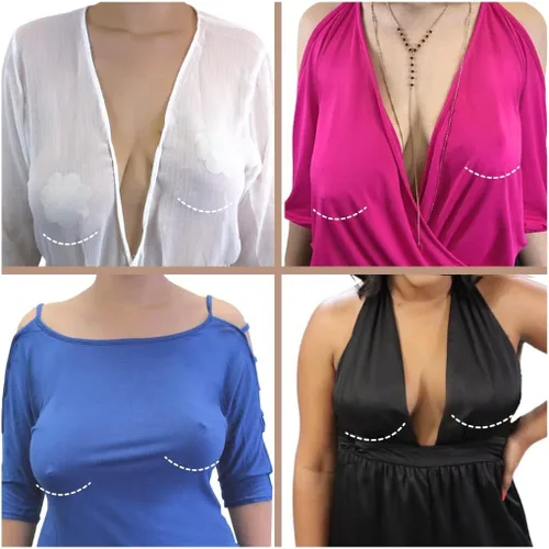 Vista 4 de Cinta de levantamiento de senos, cinta de senos, cinta adhesiva, sin solución de brasier para moda sin espalda y sin tirantesbooblift impermeable