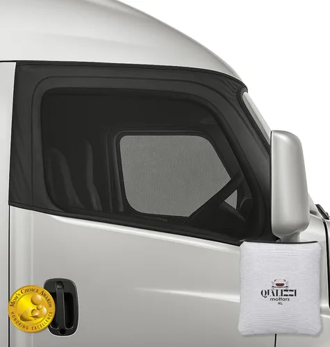 Vista 10 de Qualizzi® - Parasol para ventanas de utilitarios, tamaño XL, 14 tamaños, malla elástica y respirable para acampar, privacidad, insectos, protección