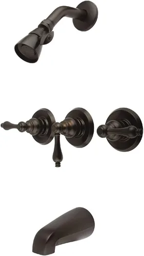 Vista 10 de Kingston Brass KB233ALAB Magellan - Grifo para bañera y ducha, latón antiguo, 72 x 8 x 7.38 pulgadas