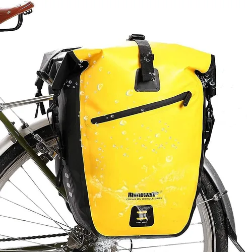 Vista 11 de Bolsa para Bicicleta Rhinowalk Bolsa de Alforja Impermeable para Bicicleta para Portaequipaje de Bicicleta Bolsa de Sillín de Bicicleta Bolsa
