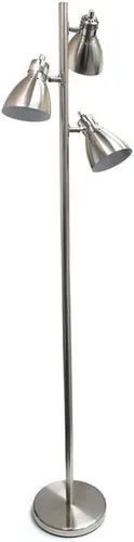 Vista 3 de Simple Designs Home LF2007-BSN lámpara de pie de 3 luces y diseño simple de metal, LF2007-BSN, 60.0watts, 110 volts