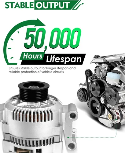 Vista 275 de Alternador de 4.0L para: Ford Explorer 2002 2003 2004, Explorer Sport Trac 2001-2004 para: Mercury Mountaineer 2001-2004, polea de 6 ranuras de 12V
