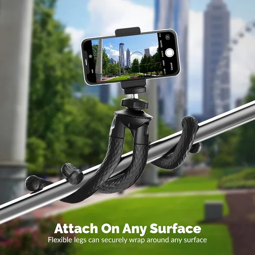 Vista 2 de SABRENT Universal Flexible Tripod Standard Tripod Mount [GoPro Mount Adapter Included] (TP-FLTP)