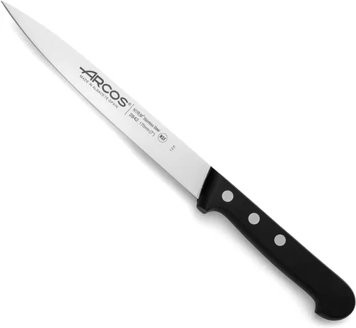 Vista 11 de Arcos Cuchillo para pan de acero inoxidable nitrum de 8 pulgadas y hoja de 7.874 in. Obtén una gran variedad de cortes para tu alimentación.