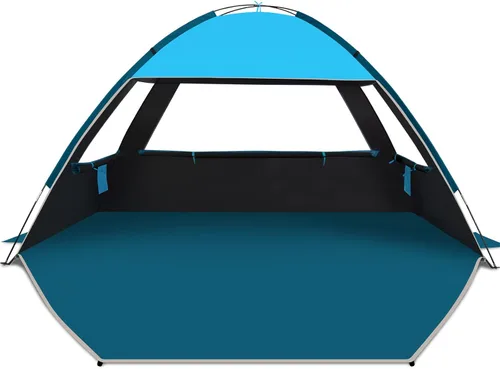 Vista 20 de COMMOUDS Carpa de Playa con Sombra Solar para 3/4-5/6-7/8-10 Personas, Refugio Solar de Playa con Toldo UPF 50+, Liviana, Fácil de Instalar