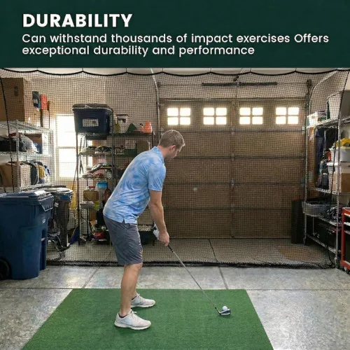 Vista 5 de Sports Netting,Golf Practice Net Hitting Net with 33Feet Nylon Rope Also for Baseball, Hockey, Soccer, LAX and More