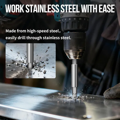 Vista 2 de STREBITO Juego de extractores de tornillos dañados, juego de 32 piezas de extractores de tornillos con eje de extensión magnético y adaptador