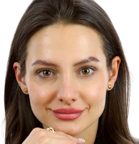 Vista 4 de Satinski Solid 14K 18K Gold Earrings Studs for Women Girls 6mm Love Heart Shaped Hypoallergenic 100 Real Yellow Gold Stud Earrings Set
