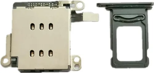 Vista 2 de YESUN Lector de tarjetas SIM dual Flex Cable con bandeja de tarjeta SIM Soporte Adaptador de ranura Reemplazo para iPhone XR (negro)