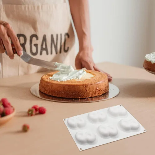 Vista 5 de Surakey Molde de cereza de 6 cavidades para hornear, postre, gelatina, helado, formas de frutas, molde de silicona para chocolate, dulces