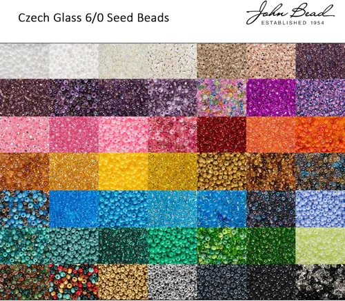 Vista 3 de John Bead Cuentas de cristal checo 6/0 amatista AB cuentas para manualidades de joyería, vial de 0.81 oz