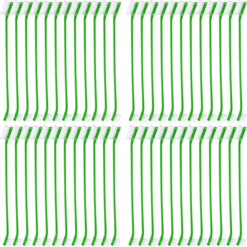 Vista 8 de Honeydak Cepillo de dientes para perros, cepillos dentales de doble cabeza, kit de cepillado de dientes para perros, cepillo de dientes de mango