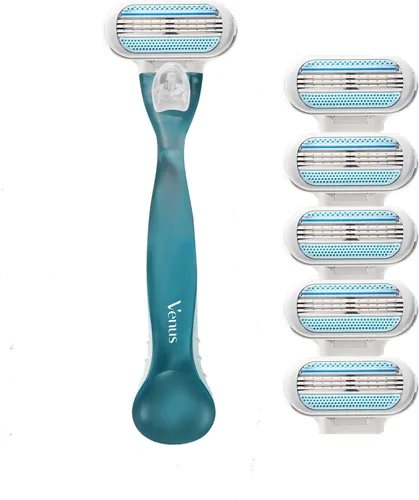 Vista 2 de Gillette Venus Mango de afeitar Smooth para mujer + 6 recambios con mango de gel de agarre suave