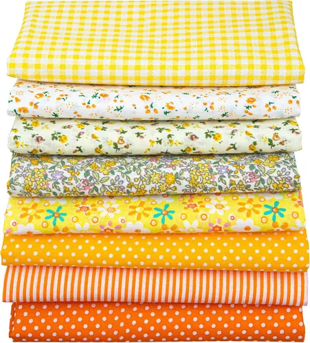 Vista 9 de Aubliss 10 paquetes de tela gruesa (100% algodón, 20 x 20 pulgadas), tela de algodón precortada para patchwork, costura, acolchados, manualidades