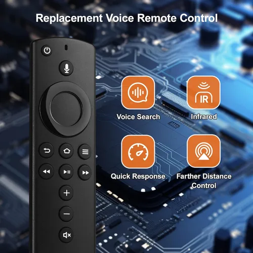 Vista 5 de Control remoto de voz de repuesto apto para Fire Smart TV Stick (2ª generación/3ª generación), Stick (HD/4K Max/4K/Lite), TV Cube, Smart TV