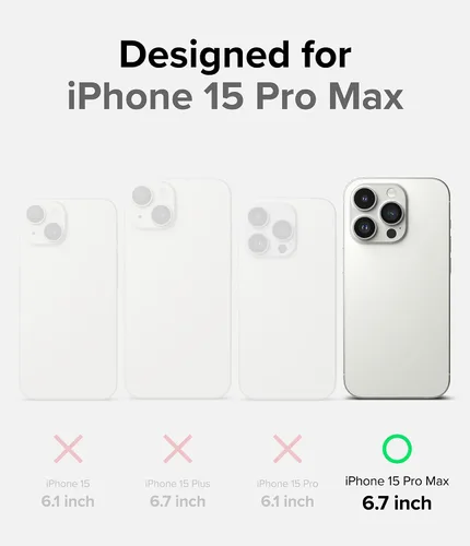 Vista 4 de Ringke Fusion Bold - Funda compatible con iPhone 15 Pro Max [negra] + estilo de cámara compatible con iPhone 15 Pro Max