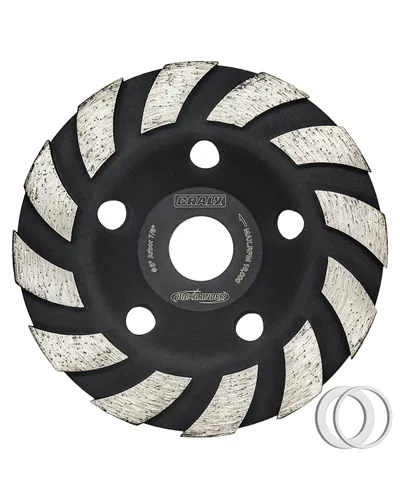 Vista 7 de CRALY Muela abrasiva de hormigón de 4-1/2 pulgadas para amoladora angular, 5/8 ''-11 rosca Arbor Turbo Diamond Cup Muela abrasiva para mármol