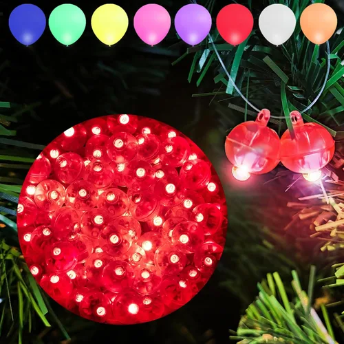 Vista 17 de Aogist - 100 luces de globo, mini luz impermeable de tiempo de espera prolongado y parpadeo, alimentada por pilas, lámpara de bola LED redonda