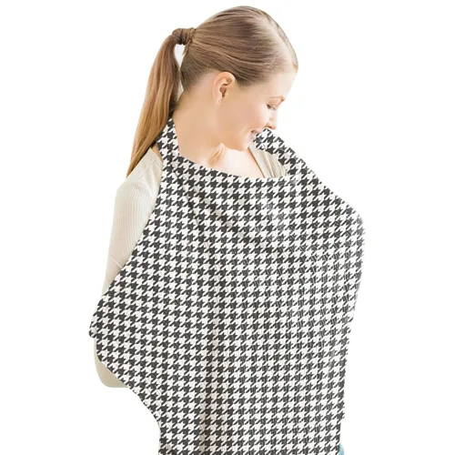 Vista 27 de Konssy Funda de Lactancia de Muselina para Amamantamiento de Bebé, Transpirable 100% Algodón Funda de Lactancia con Aro Rígido para Delantal