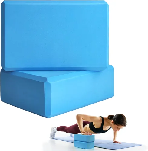 Vista 12 de 2 Pcs Yoga Blocks, 9"x6"x3" Foam Blocks Yoga Props for Pilates Stretching and Meditation Exercise Blocks Lightweight Yoga Essentials