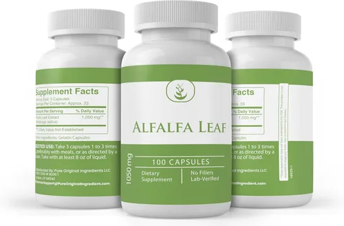 Vista 4 de Pure Original Ingredients Hoja de alfalfa, (100 cápsulas) siempre pura, sin aditivos ni rellenos, verificada por laboratorio