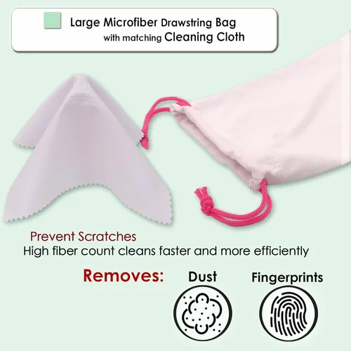 Vista 6 de MyEyeglassCase Funda dura para gafas de sol - Soporte para gafas de mujeres - Funda grande y duradera para gafas con funda y paño