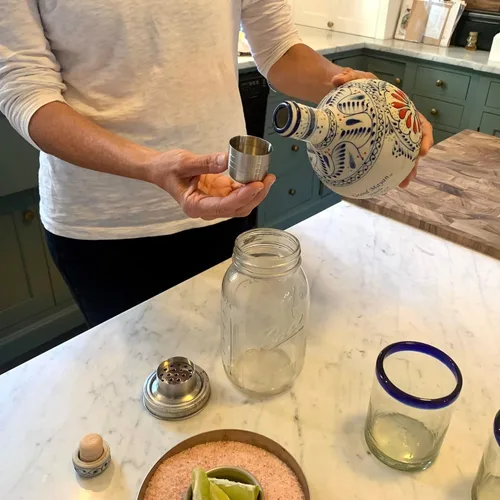 Vista 3 de Jarware Mason Jar - Tapa para coctelera de boca regular, acero inoxidable