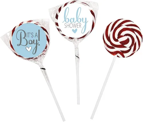 Vista 5 de 270 calcomanías azules para baby shower, 6 diseños, etiquetas circulares autoadhesivas, sellos de sobres de baby shower, calcomanías de caramelo