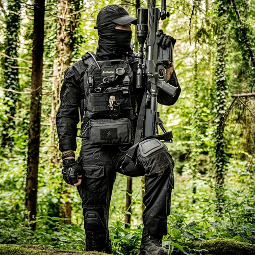 Vista 5 de YEVHEV Conjunto de ropa militar de combate G3, ropa táctica de camuflaje, uniforme de caza, equipo de paintball con rodilleras para hombres