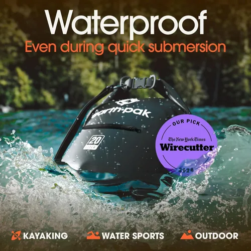 Vista 3 de Earth Pak Bolsa Seca Impermeable - Mochila Impermeable de Cierre Enrollable Superior Mantiene el Equipo Seco para Kayak con Funda Impermeable