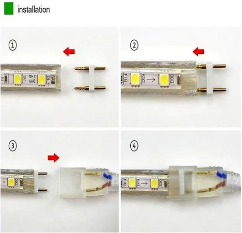 Vista 5 de Tira de luces LED, resistente al agua, SMD 5050, cuerda LED para iluminación al aire libre, 60 LEDs/m, tira de luz LED cortable, iluminación Blanco