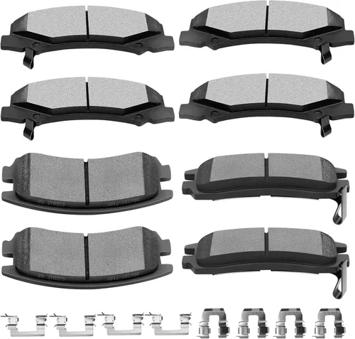 Vista 16 de SCITOO - Juego de pastillas de freno de disco de cerámica delanteras y traseras