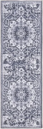 Vista 190 de Rugs.com Francesca Collection - Alfombra lavable de tejido plano, 2 x 3 pies, color blanco sal marina, perfecta para entradas, cocinas, rincones
