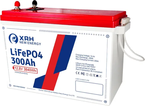 XRH - Batería de litio LiFePO4 de pequeño volumen de 12 V 300 Ah, BMS integrado de 200 A, potencia máxima de 2560 W, 4000-15000 ciclos profundos y