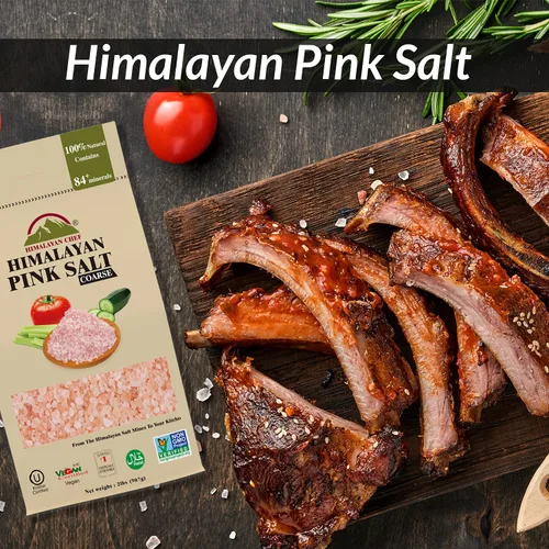 Vista 5 de Himalayan Chef Sal rosa del Himalaya, gruesa de 2 libras/cada uno, paquete de 6, 32 onzas