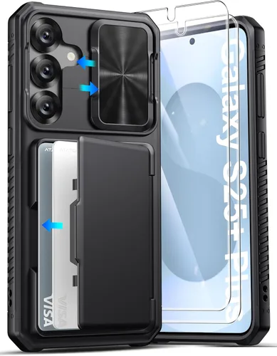 Vista 35 de ATATOO Funda tipo cartera para Samsung Galaxy S25, tarjetero integrado (3-5 tarjetas) [bloqueo RFID] y cubierta de cámara deslizante, protección