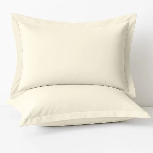 Vista 28 de Juego de 2 fundas de almohada de tamaño estándar de 20 x 26 pulgadas, 600 hilos, 100 % algodón orgánico, color negro, con reborde de 2 pulgadas