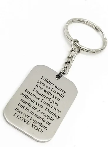 Husband Gift, Wife Gift, Love Keychain, I Can’t Live Without You, Anniversary Gift, Gift For Wife, Gift For Husband, Wedding Gift, Honeymoon