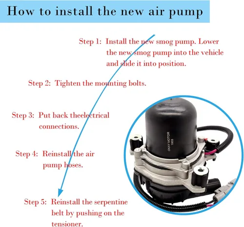 Vista 4 de Bomba secundaria de inyección de aire para 07 – 13 Lexus LX570 Toyota Sequoia Tundra V8.