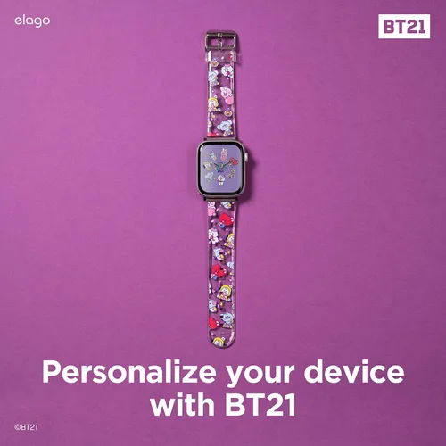 Vista 2 de elago Correa BT21 compatible con Apple Watch Series ULTRA/SE/9/8/7/6/SE/5/4/3/2/1 [producto oficial]