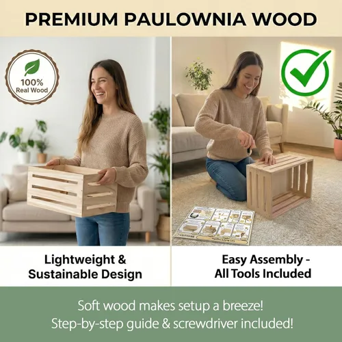 Vista 7 de Cajón de madera para baby shower con perchero, cesta de regalo personalizable con 2 juegos de letras del alfabeto, eucalipto, 5 perchas, divisores