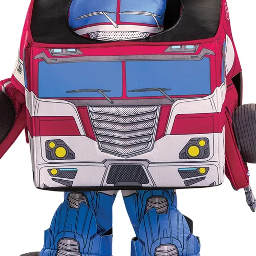 Vista 4 de Optimus Prime - Disfraz oficial de transformador convertidor para niños, traje de personaje convertible